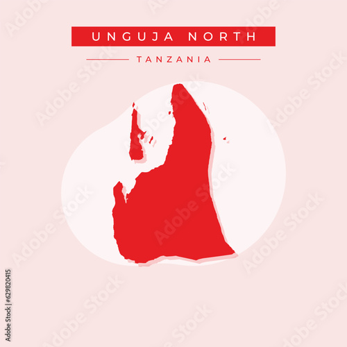 Vector illustration vector of Unguja North map Tanzania
