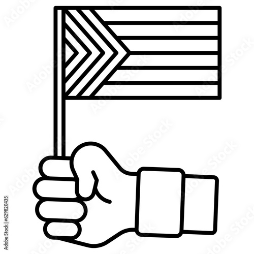 flag line icon