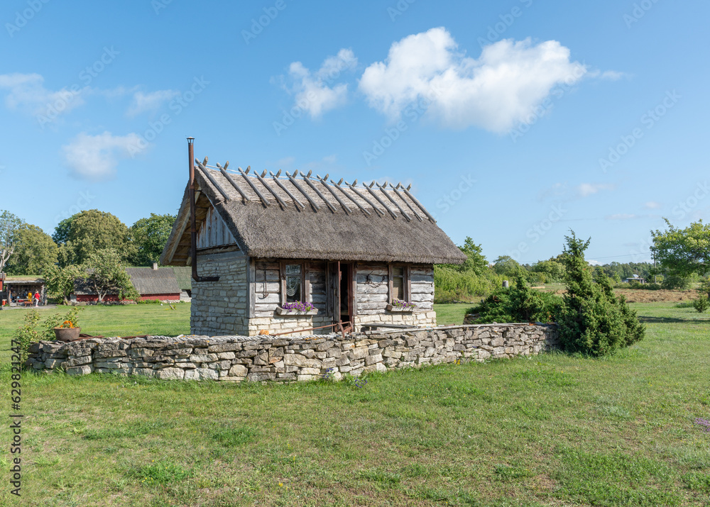 Obraz premium Traditional building in island Abruka, Estonia