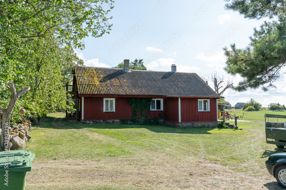 Obraz premium Traditional building in island Abruka, Estonia