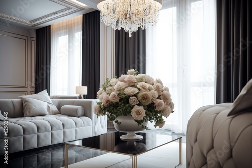 Generative AI illustration of glamour modern style interior design, Generative AI