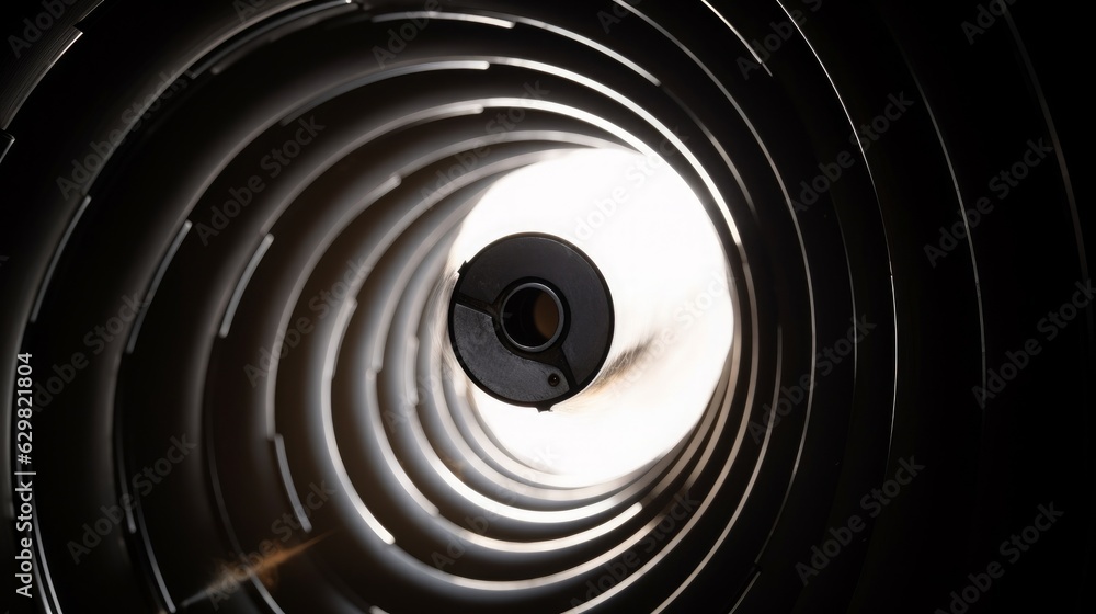 Gun barrel effect - a classic James Bond 007 theme - 3D rendering, Generative AI Gun barrel effect - a classic James Bond 007 theme - 3D rendering, Generative AI