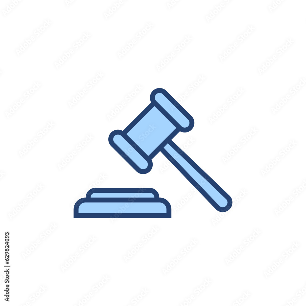 Gavel icon vector. judge gavel sign and symbol. law icon. auction hammer