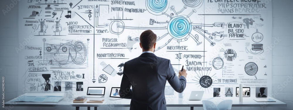Businessman Analyse Data to Planning, Business Revenue Growth Strategy, Financial and Investment. Generative Ai Businessman Analyse Data to Planning, Business Revenue Growth Strategy, Financial and Investment. Generative Ai