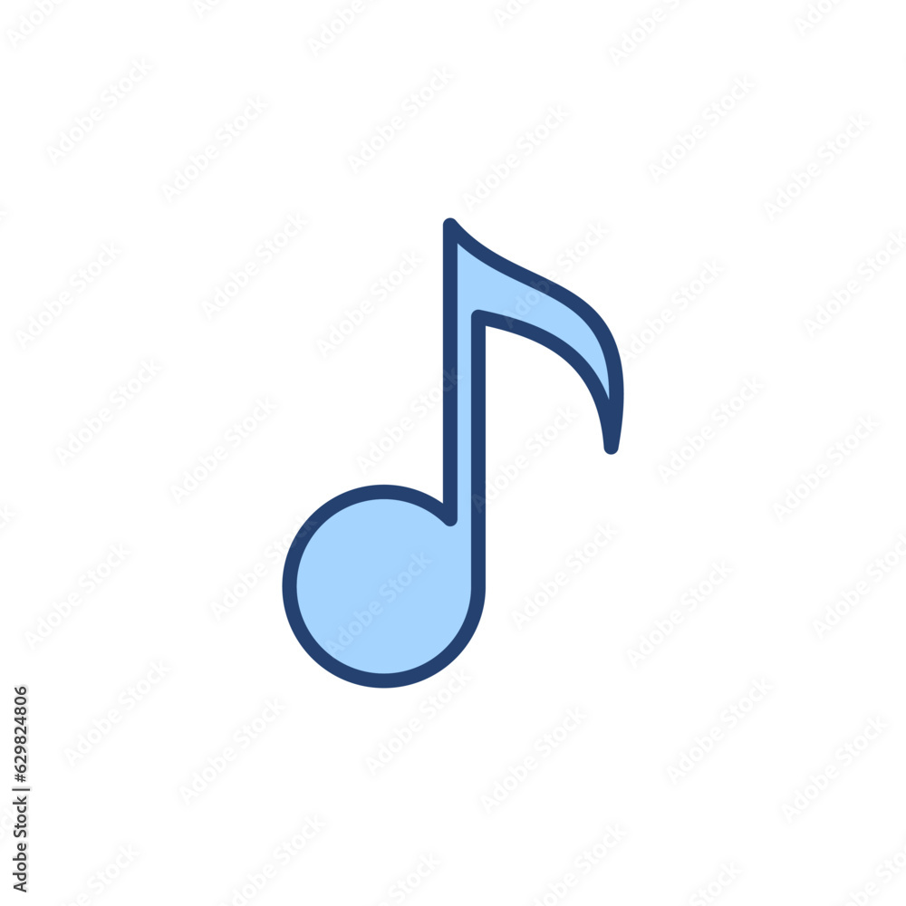 Music icon vector. note music sign and symbol Music icon vector. note music sign and symbol