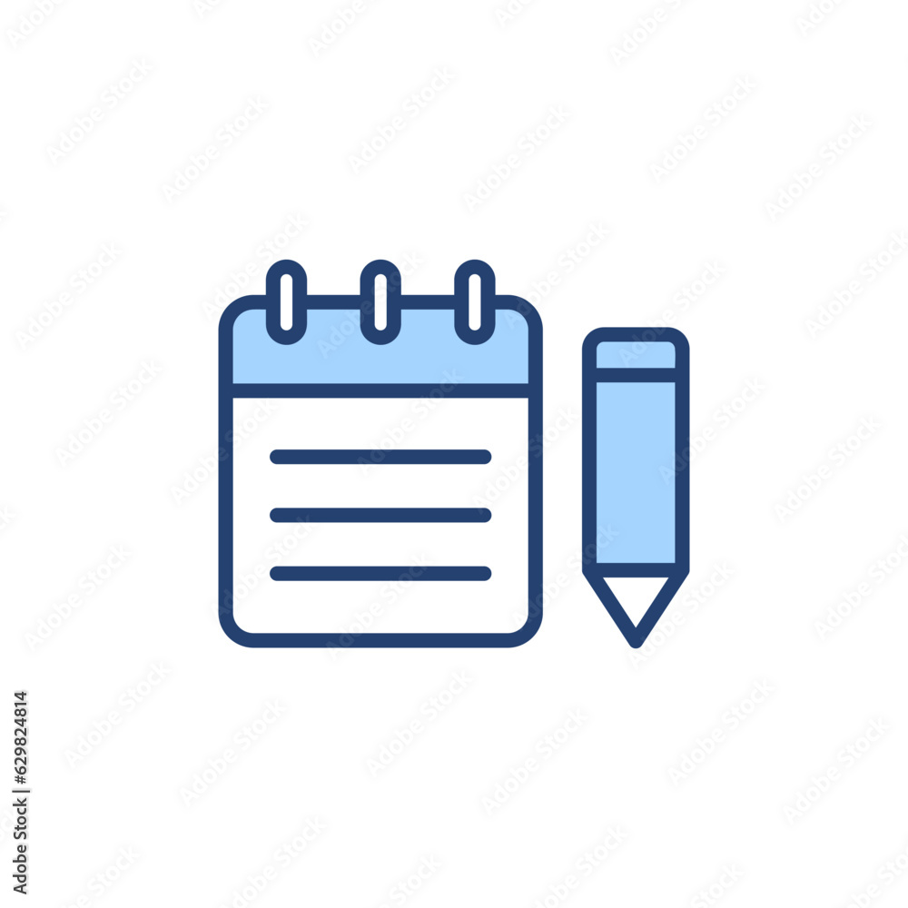 Note icon vector. notepad sign and symbol Note icon vector. notepad sign and symbol