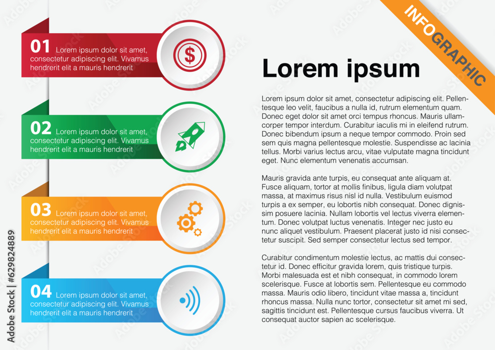 Fototapeta premium Infographic design template.