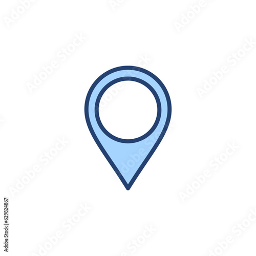 Free Download Pin icon vector. Location sign and symbol. destination icon. map pin - GFXLoad