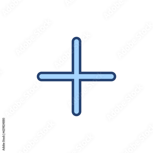 Plus icon vector. Add plus sign and symbol