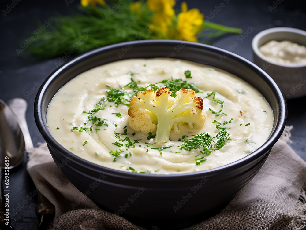 creamy cauliflower soup.