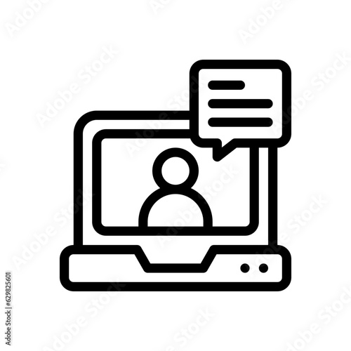 laptop line icon