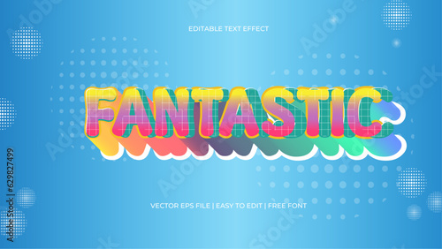 Fantastic blue editable text effect