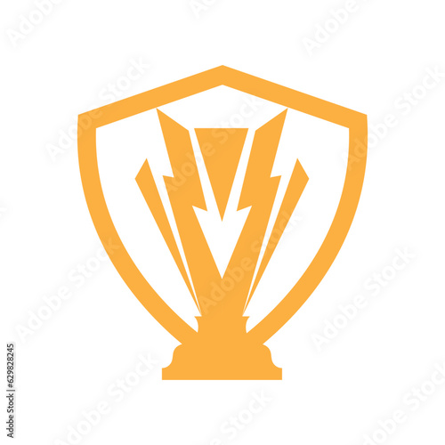 Trophy Logo, Winning Vector For Sports Tournament, Creative And Unique Illustration