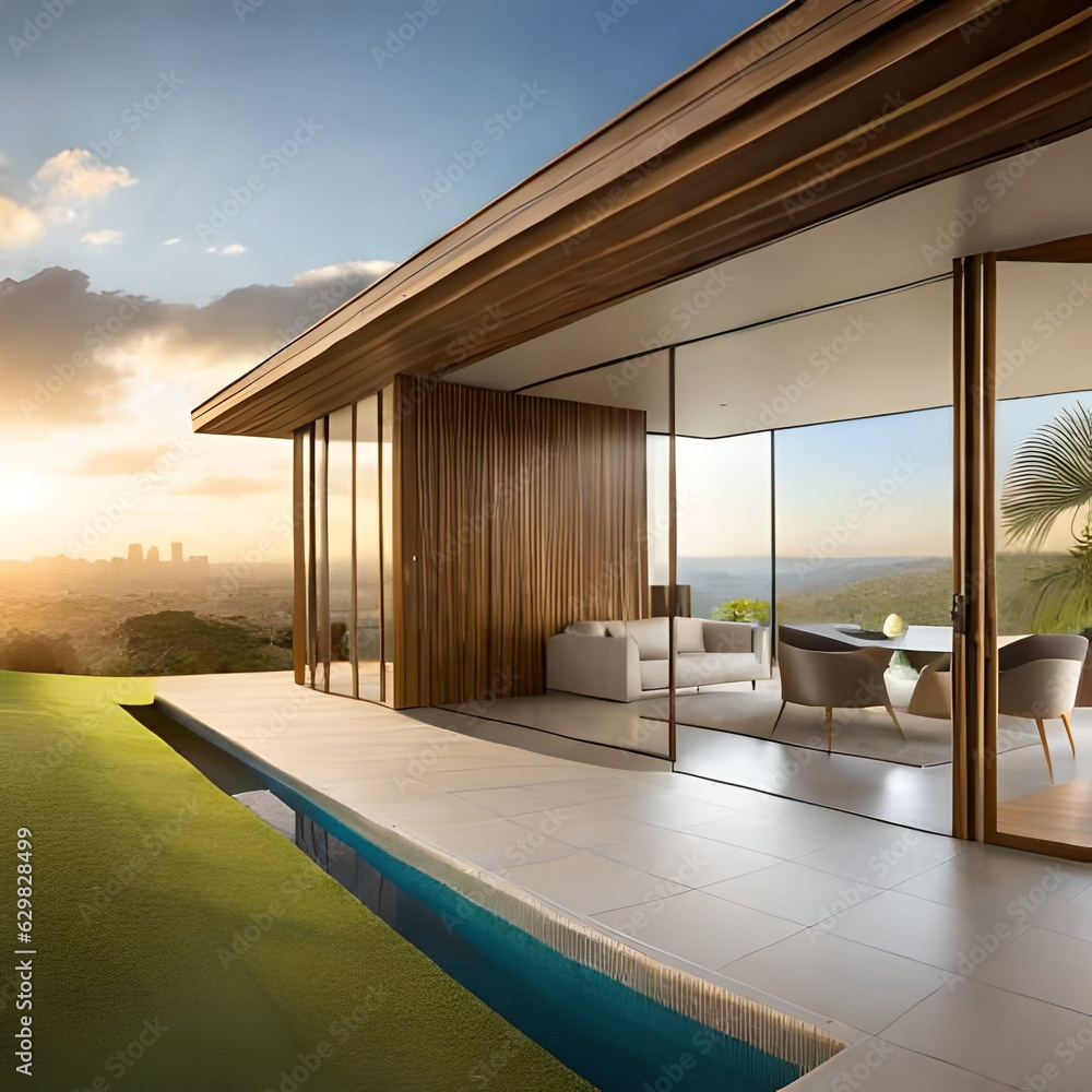 Obraz premium home garden interior generative by AI technology