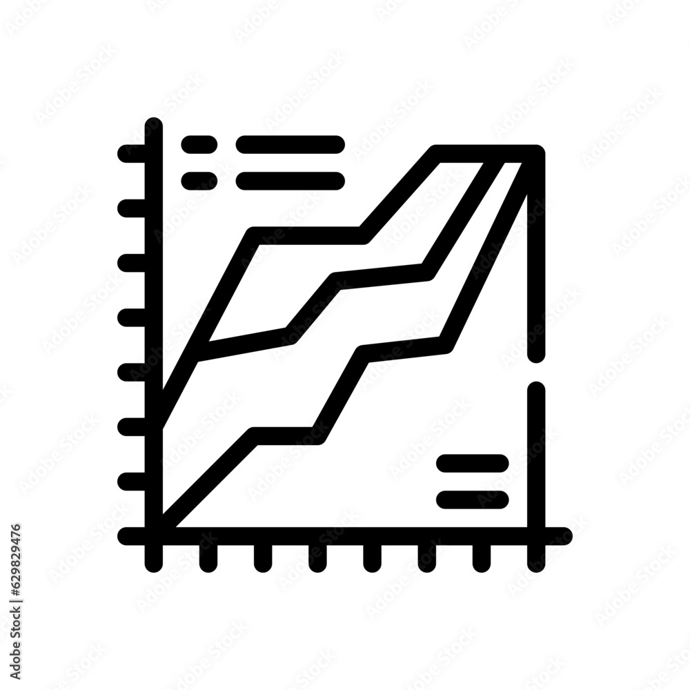 area chart line icon area chart line icon
