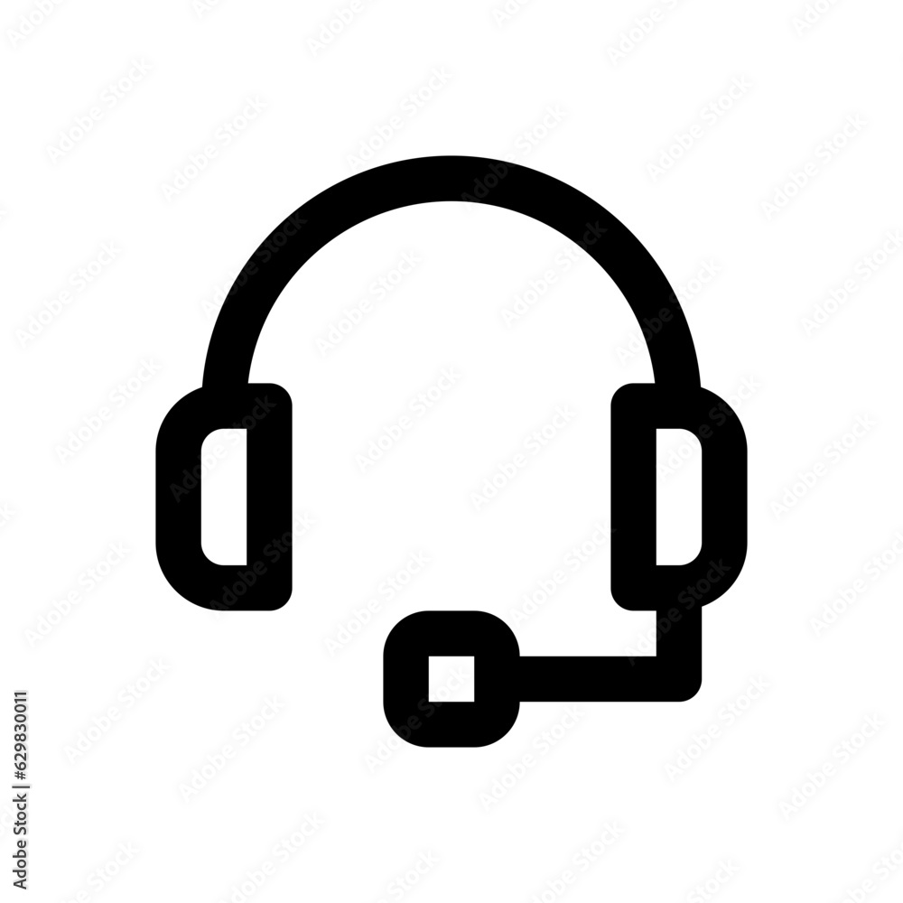 headset line icon headset line icon
