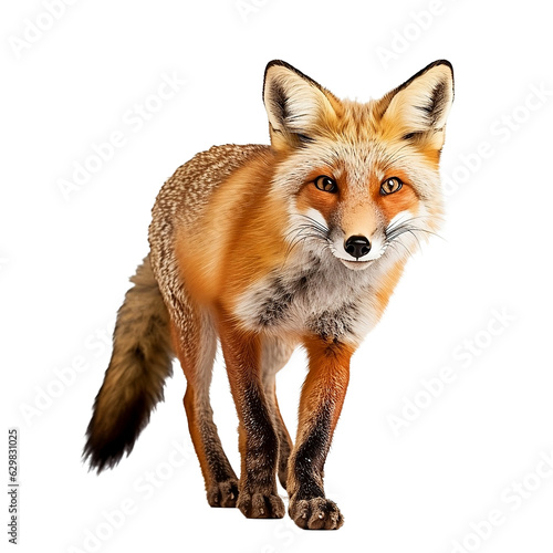 red fox vulpes isolated on white background © PawsomeStocks
