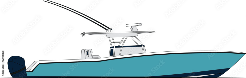 High quality fishing boat vector and illustration High quality fishing boat vector and illustration