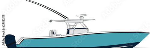 High quality fishing boat vector and illustration