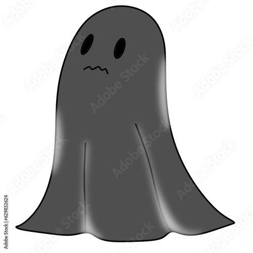 cartoon, illustration, isolated, white, ghost, animal, 3d, cute, character, halloween, tooth, vector, icon, art, happy, mannequin, abstract, dental, smile, funny, black