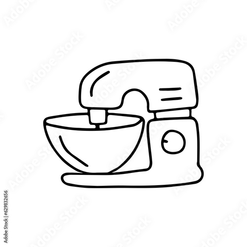 Hand drawn vector illustration of mixer
