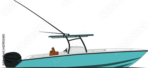 High quality fishing boat vector and illustration