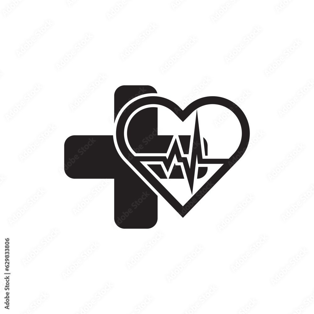 Art design health heartbeat medical pulse vector template