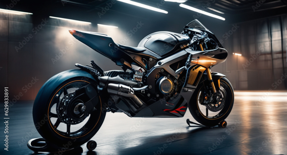 Fototapeta premium Super sport bike for automotive background