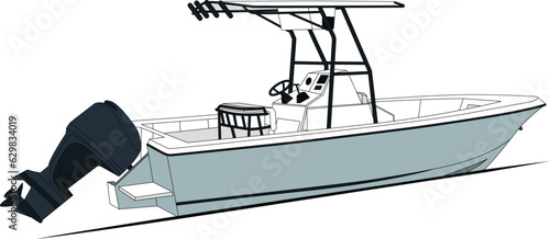 High quality fishing boat vector and illustration