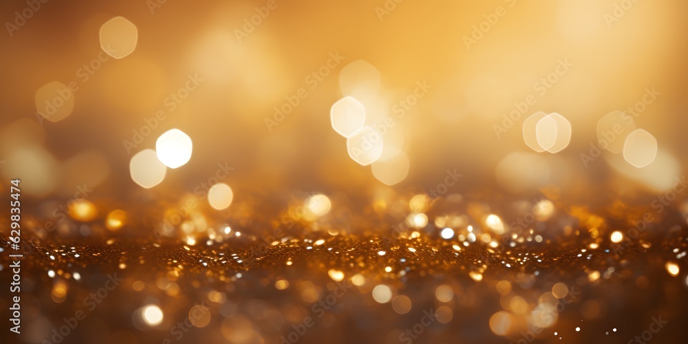 Luxury Glittering Gold Texture Background, a template for greeting cards, advertisements, invitations and any of your design. AI Generative