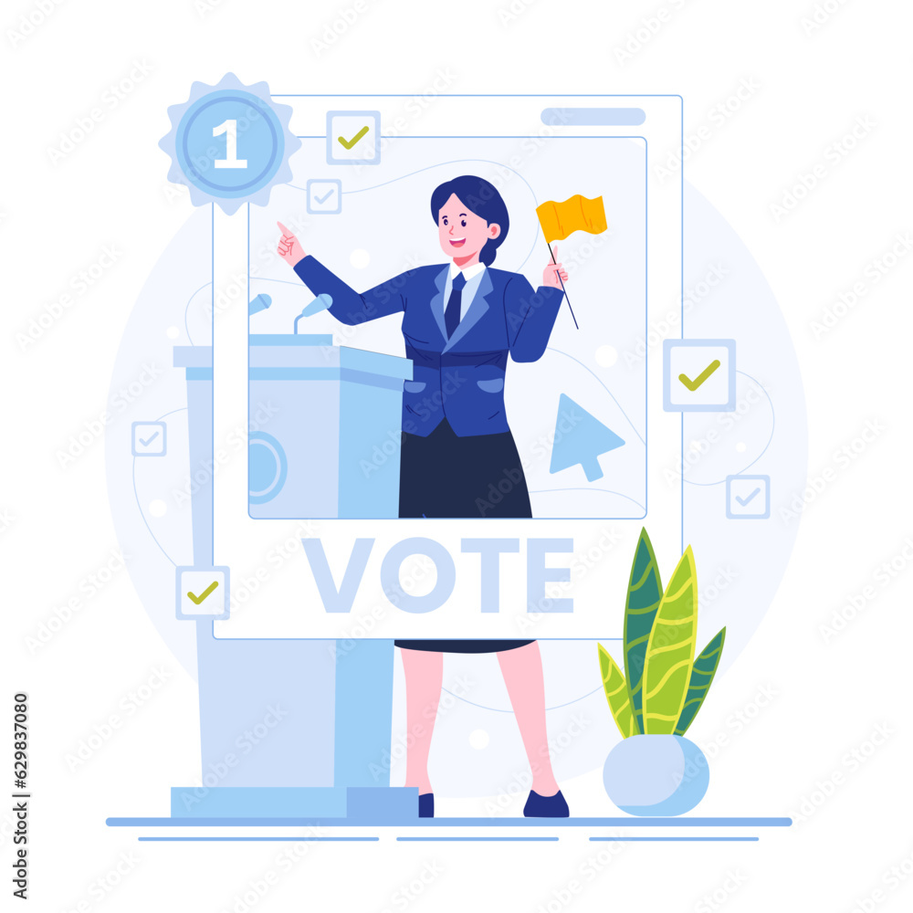 The winner of the voting gives his victory speech The winner of the voting gives his victory speech
