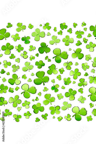 Celebrate St. Patrick s Day with a festive touch  adorned by a vibrant shamrock made of green paper. Ai Generative
