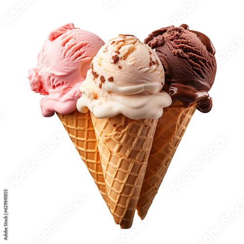 Fototapeta ice cream cone, created with Generative AI