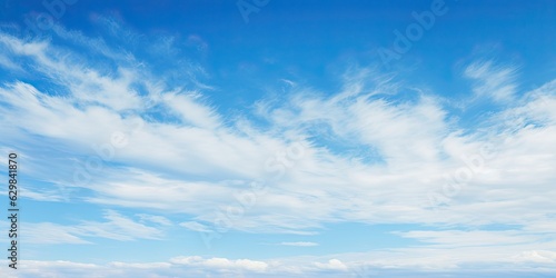 Summer sky. Blue and white cloudscape. Nature beauty. Abstract sky with clouds. Sunlight beautiful view