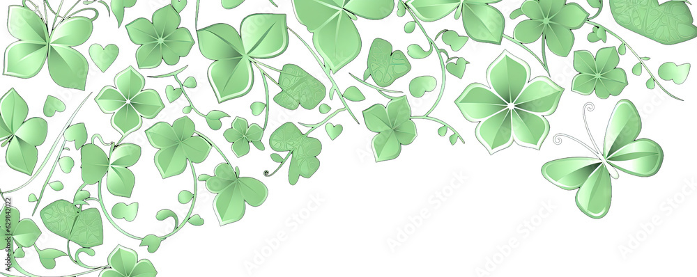 Celebrate St. Patrick's Day with a vibrant green paper shamrock, spreading luck and joy in a festive atmosphere. . Ai Generative