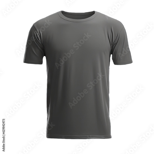 Stylish men's mockup T-shirt with short sleeves, perfect for showcasing vibrant designs and trendy prints. Ai Generative