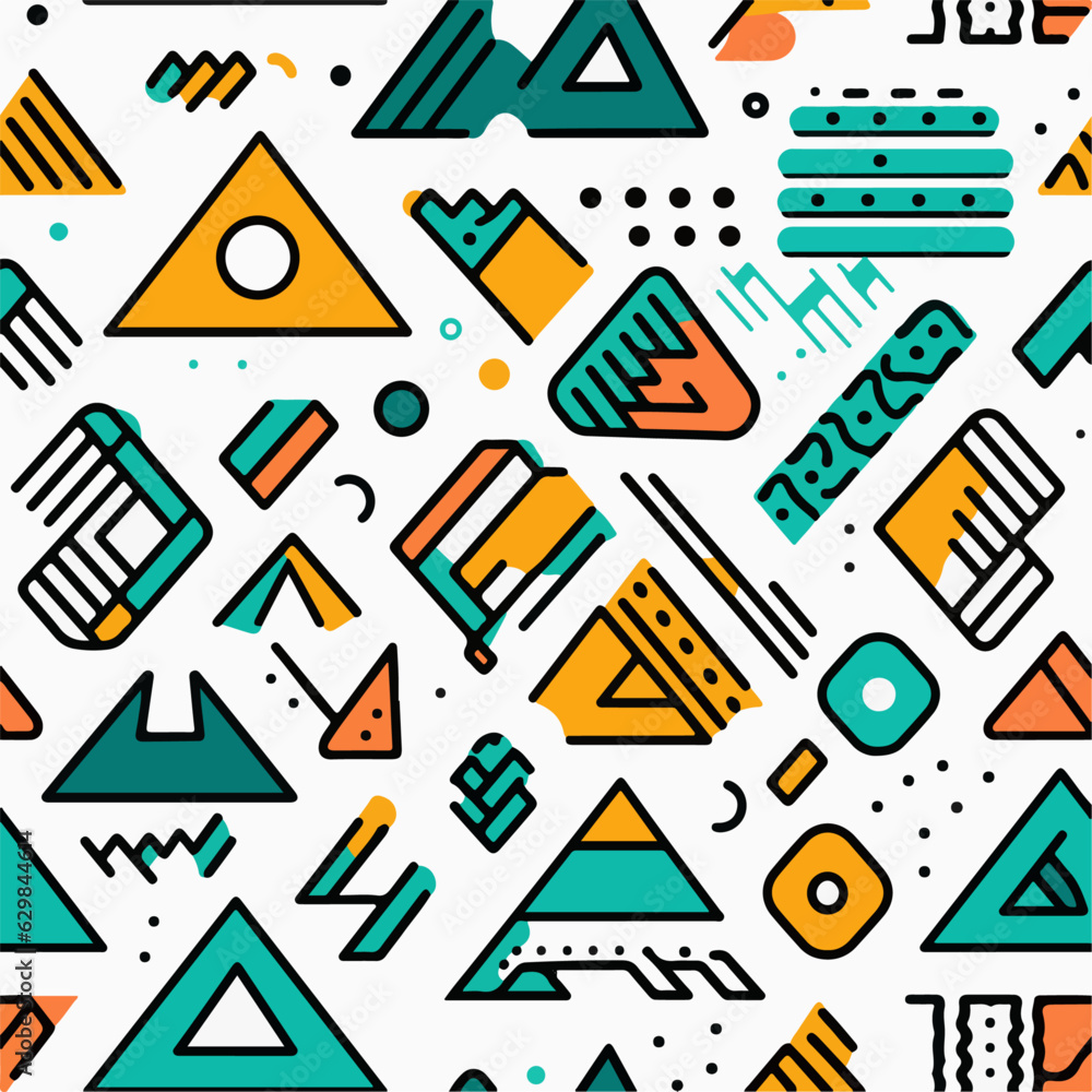 Geometric abstract seamless pattern vector