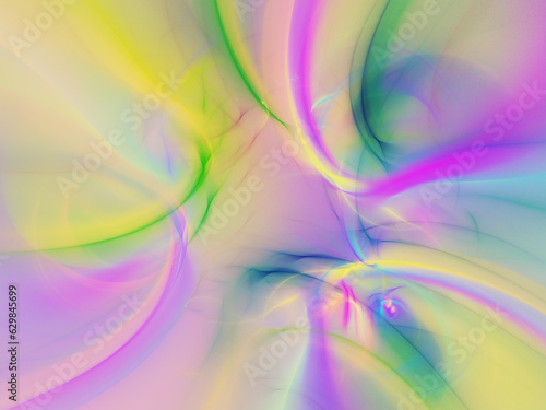 purple and green abstract fractal background 3d rendering illustration
