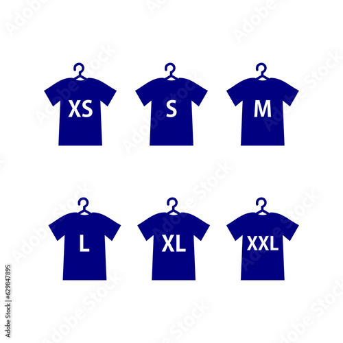  T-shirt size icon isolated on transparent background photo