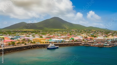 Port Zante in Basseterre town, St. Kitts And Nevis, Generative AI