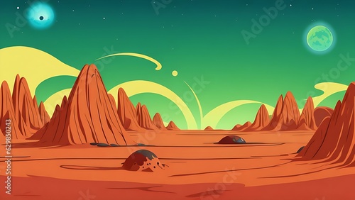 Stunning Mars Landscape: Alien Planet Martian Background in 8K Resolution, 8k 