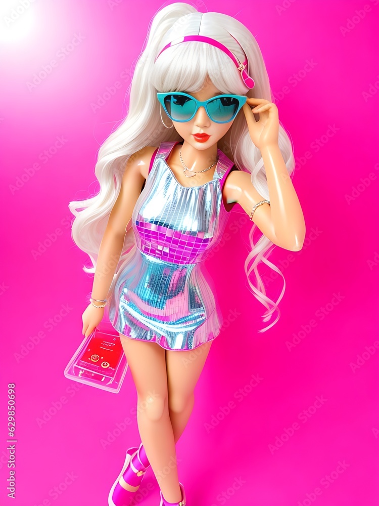 Summer Disco Plastic Doll Portrait for Cute and Attractive Female Model with Pink Hair, 8k
Summer Disco Plastic Doll Portrait for Cute and Attractive Female Model with Pink Hair, 8k