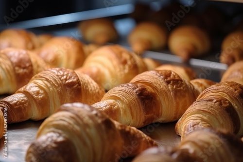 Croissant bakery food. Generate AI
