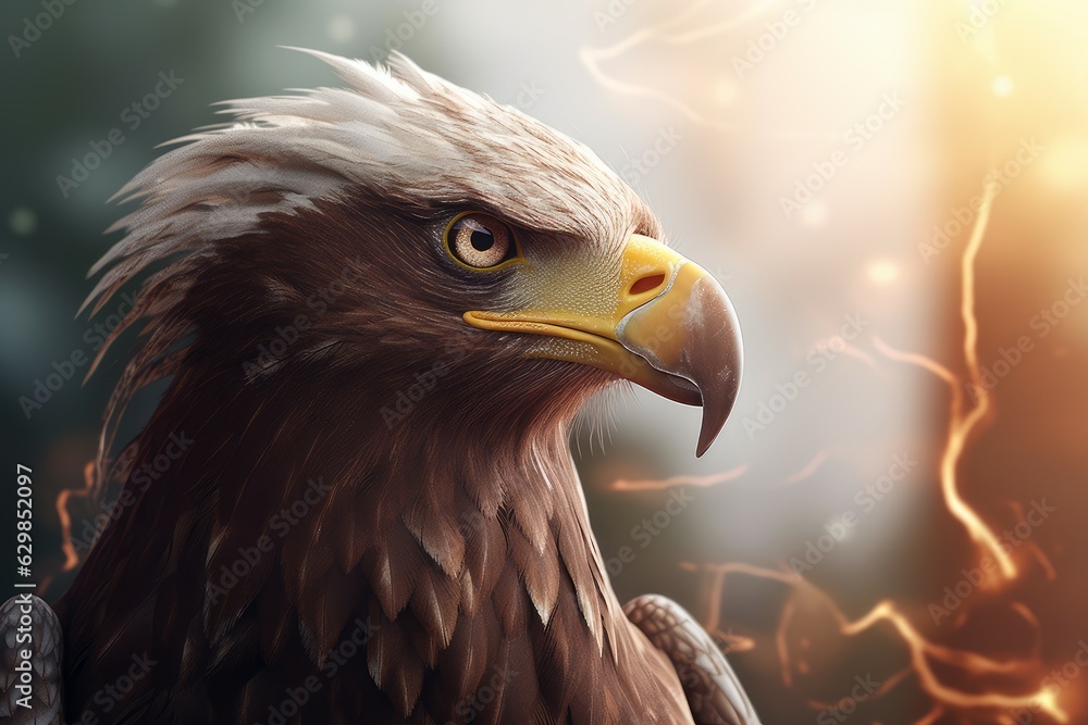 Eagle from lightning. Generate Ai Eagle from lightning. Generate Ai