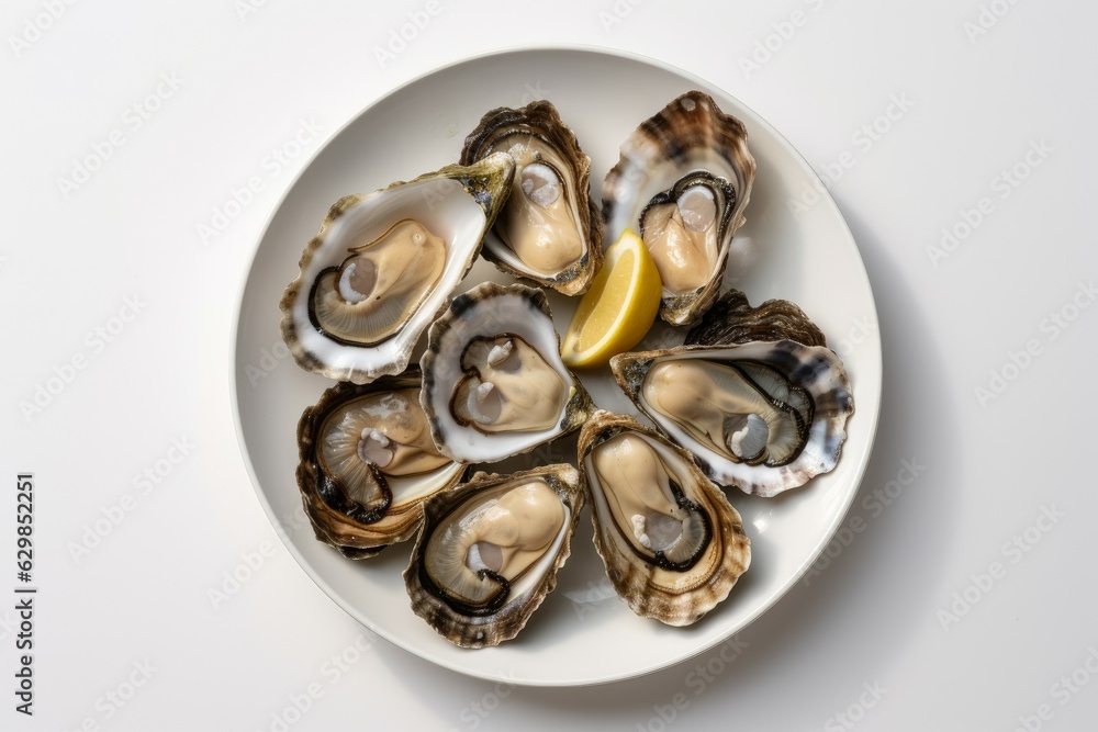 Fresh raw oysters food. Generate Ai Fresh raw oysters food. Generate Ai