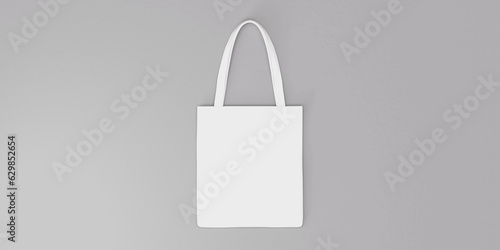 Long Size White Canvas Tote Bag Photo V4