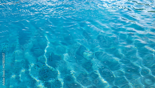Blue seawater and pool water texture