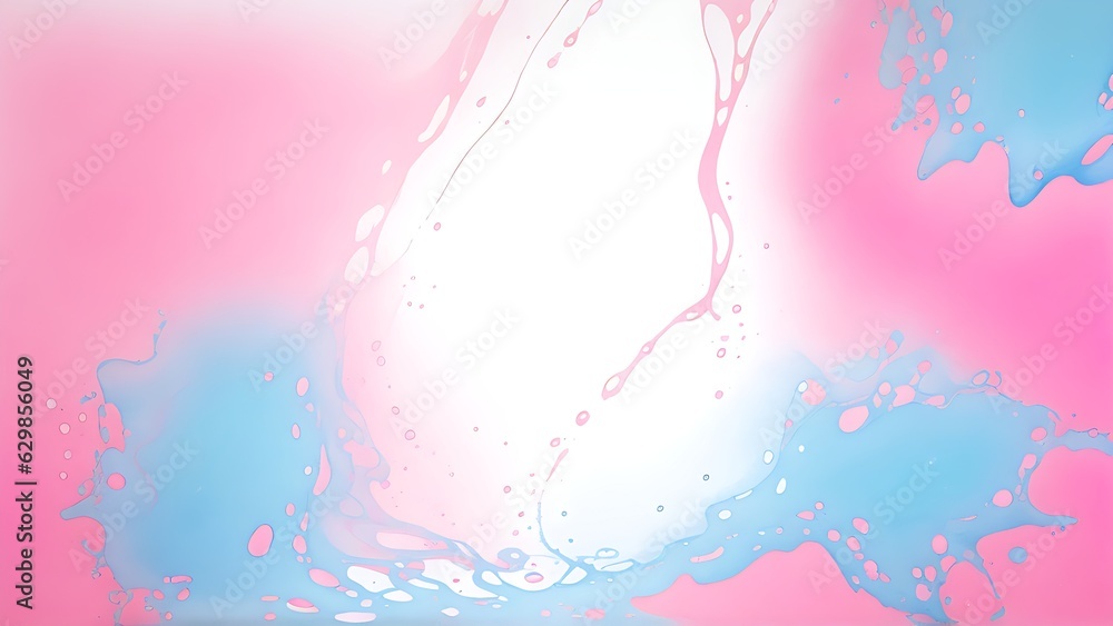 Obraz premium Light Blue and Pink Liquid Ink Texture Background Tiles Design 