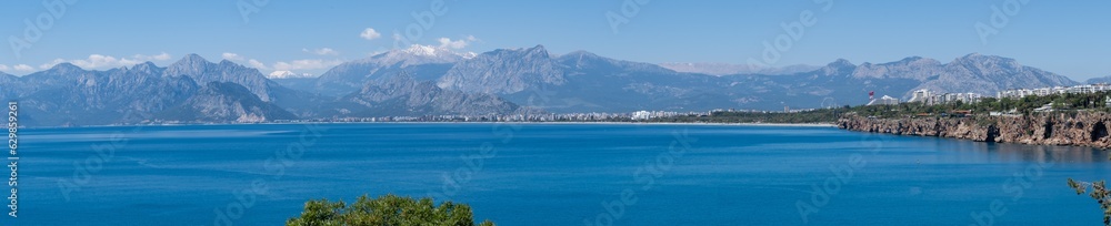 Amazing panoramic view of the bay in Antalya, Turkey