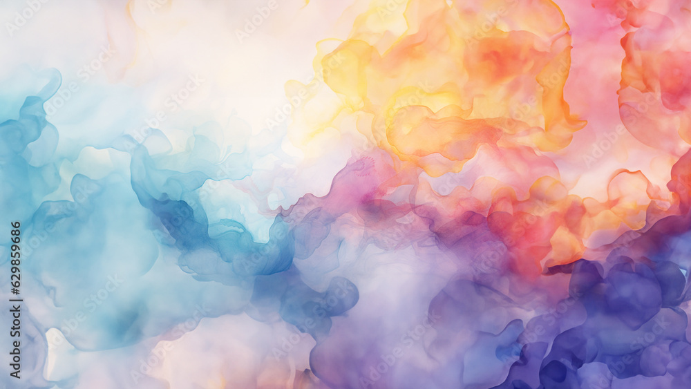 watercolor vibrant rainbow background